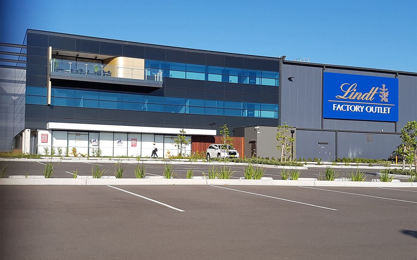 The completed Lindt Factory Outlet at Marsden Park
