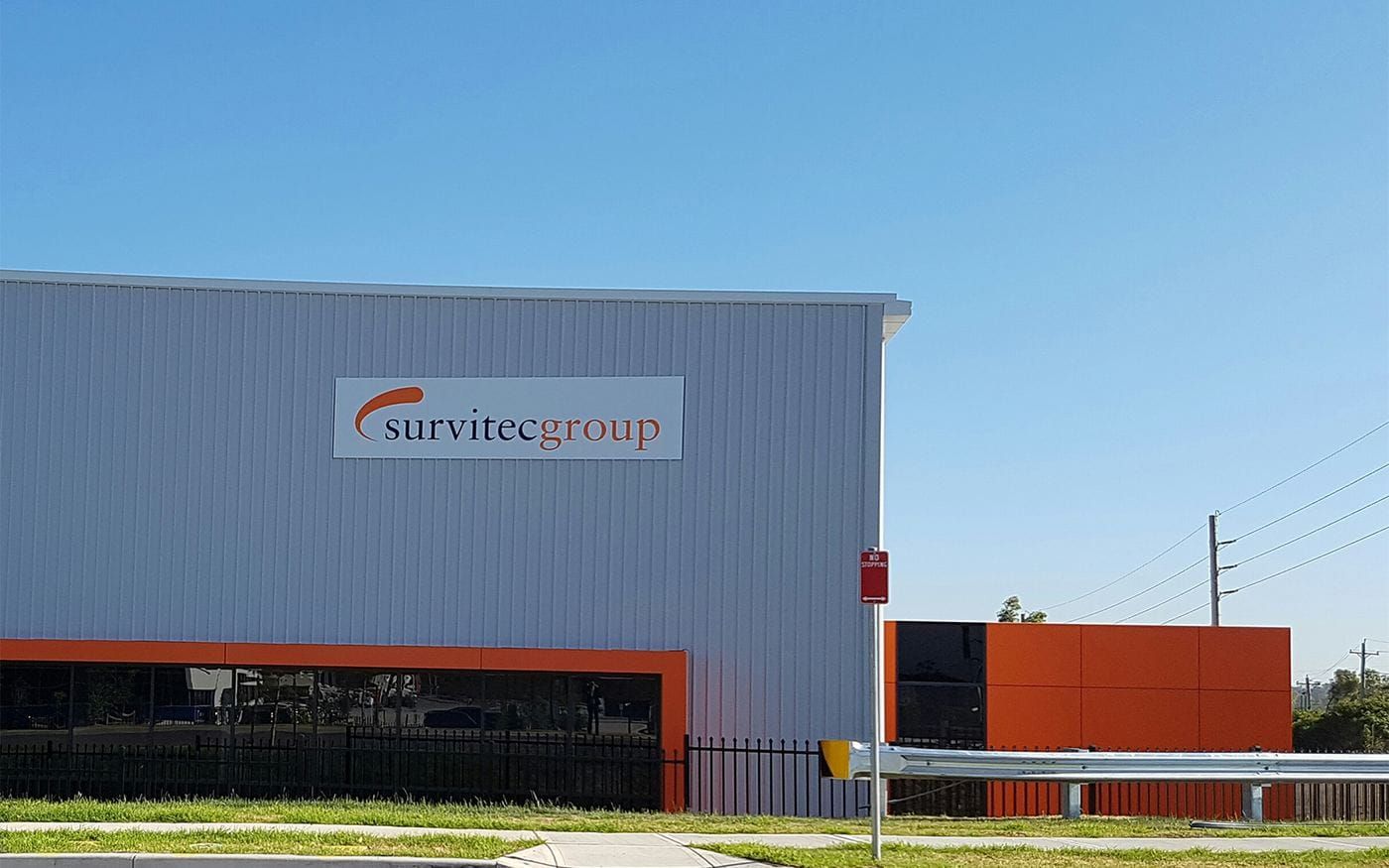 The completed Survitec Group warehouse and factory built by Lotos Concretors